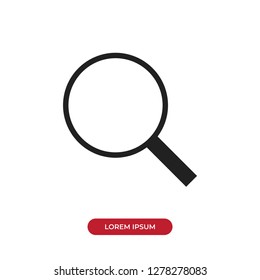 Filled Search icon vector isolated on white background. Modern symbol in trendy flat style for mobile app and web design.