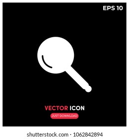 Filled Search Vector Icon Illustration