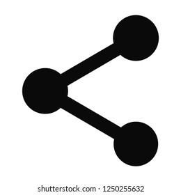 Filled Share icon vector isolated on white background. Modern symbol in trendy flat style for mobile app and web design.