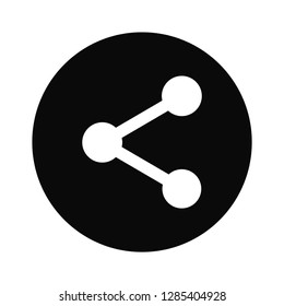 Filled Share icon vector isolated on white background. Modern symbol in trendy flat style for mobile app and web design.