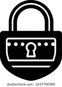 Filled Silhouette Password Vector Illustration for Secure Login