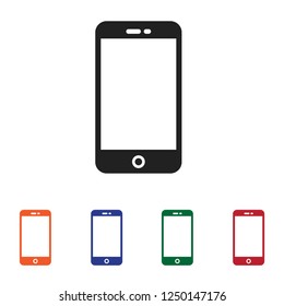 Filled Smartphone icon vector isolated on white background. Modern symbol in trendy flat style for mobile app and web design.