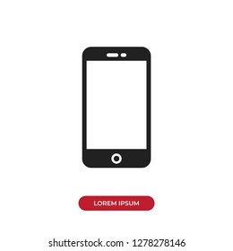Filled Smartphone icon vector isolated on white background. Modern symbol in trendy flat style for mobile app and web design.