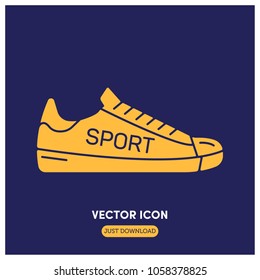 Filled Sneakers Vector Icon Illustration
