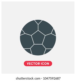 Filled Soccer Ball Vector Icon Illustration