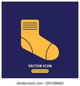 Filled Socks Vector Icon Illustration