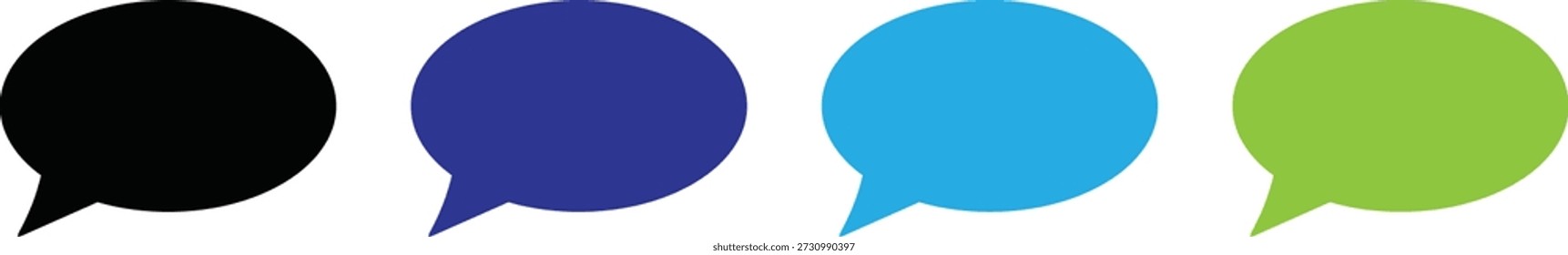 Iconos de chat de burbuja de voz rellenos para mensajería, comunicación e interfaz de usuario