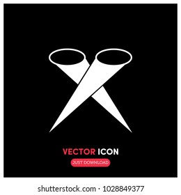 Filled Spotlight Vector Icon Illustration