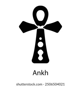 A filled style icon of ankh 