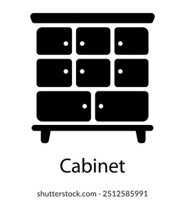 Un icono de estilo lleno de gabinete 