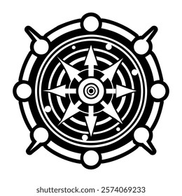 A filled style icon of chakra points symbol