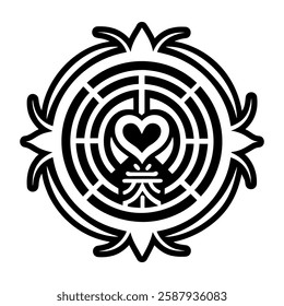 A filled style icon of compassionate healing symbol