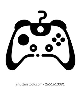 A filled style icon depicting gaming console

