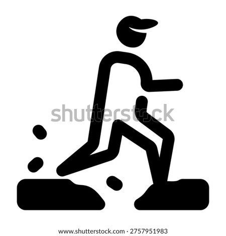 Filled style icon depicting risk taker