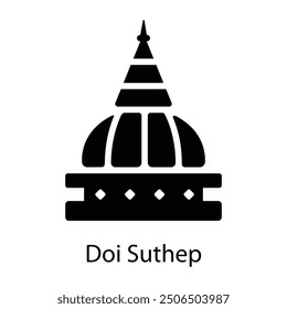 A filled style icon of doi suthep