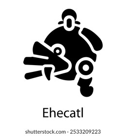Filled style icon of ehecatl 