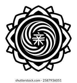 A filled style icon of energy vortex symbol