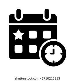 Un icono de estilo lleno de la programación de eventos