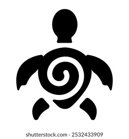 Un icono de estilo lleno de la tortuga de la honra  