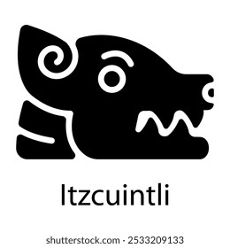 Icono de estilo lleno de itzcuintli