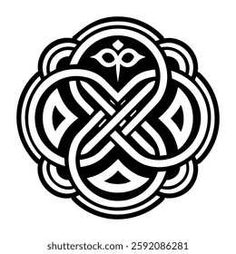 A filled style icon of knot symbol