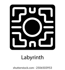 Un icono de estilo lleno de laberinto