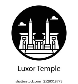 Un icono de estilo lleno de templo de luxor 