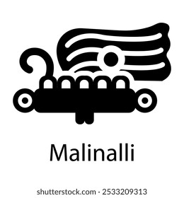 Filled style icon of malinalli