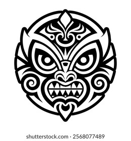 A filled style icon of maori guardian symbol