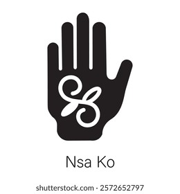 A filled style icon of nsa ko symbol 