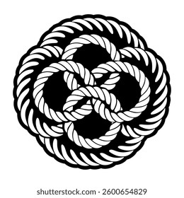 A filled style icon of rope knot