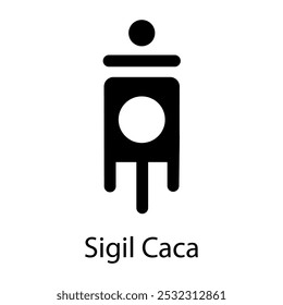 Um ícone de estilo preenchido de sigil caca 