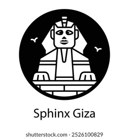 Un icono de estilo lleno de esfinge giza 