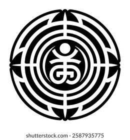 A filled style icon of spiritual connection symbol