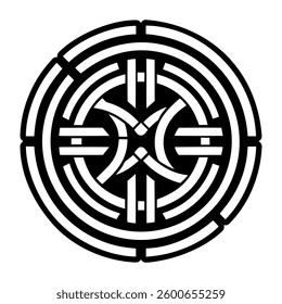 A filled style icon of winding symbol