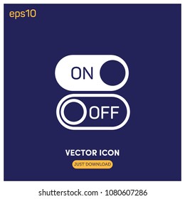 Filled Switch On Off Symbol Vector Stock Vector (Royalty Free ...