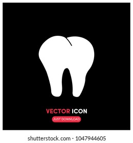 Filled Teeth Vector Icon Illustration