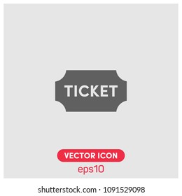 Filled Ticket Symbol Vector Icon Illustration For Web And Mobile Application.Ui/Ux.