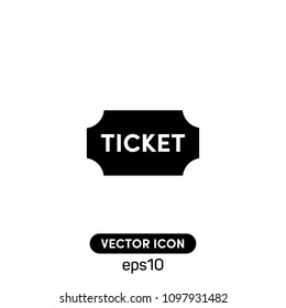 Filled Ticket Symbol Vector Icon Illustration For Web And Mobile Application.Ui/Ux.White Backround.Premium Quality.