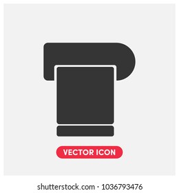 Filled Towel Vector Icon Illustration