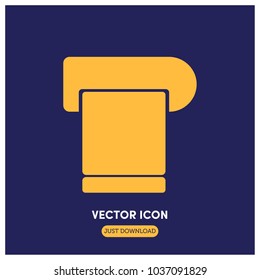 Filled Towel Vector Icon Illustration