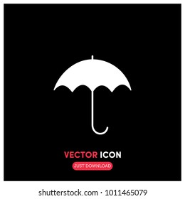 Filled Umbrella Vector Icon Illustration