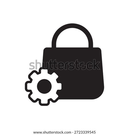 Filled vector icon for configuration and user preferences in a shopping app.