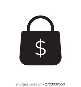 Filled vector icon for financial transactions and money in an e-commerce app.