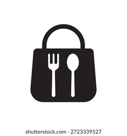Icono de Vector lleno para pedidos de alimentos y servicios de entrega.