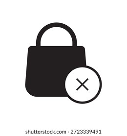 Icono de Vector relleno para eliminar un elemento del Carrito de compras o Completar compra.