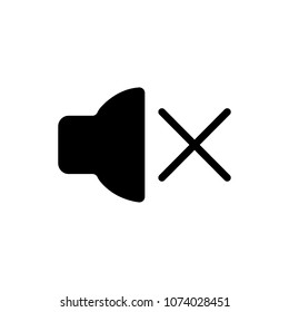 Filled Volume Mute,Silence Vector Icon Illustration For Web And Mobile App.Ui/Ux