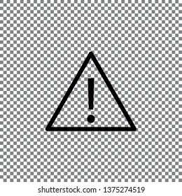 Filled warning sign icon. Warning sign vector illustration for graphic design. Warning sign symbol.