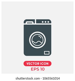 Filled Washing Machine Vector Icon.Flat,Modern,Creative Washing Machine Vector Icon Illustration For Web And Mobile App.Ui/Ux