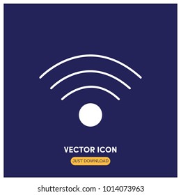 Filled WiFi Vector Icon Illustration